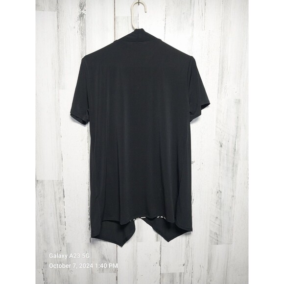 Naif Women's Large Tan Black Geometric Print Top - Picture 2 of 5